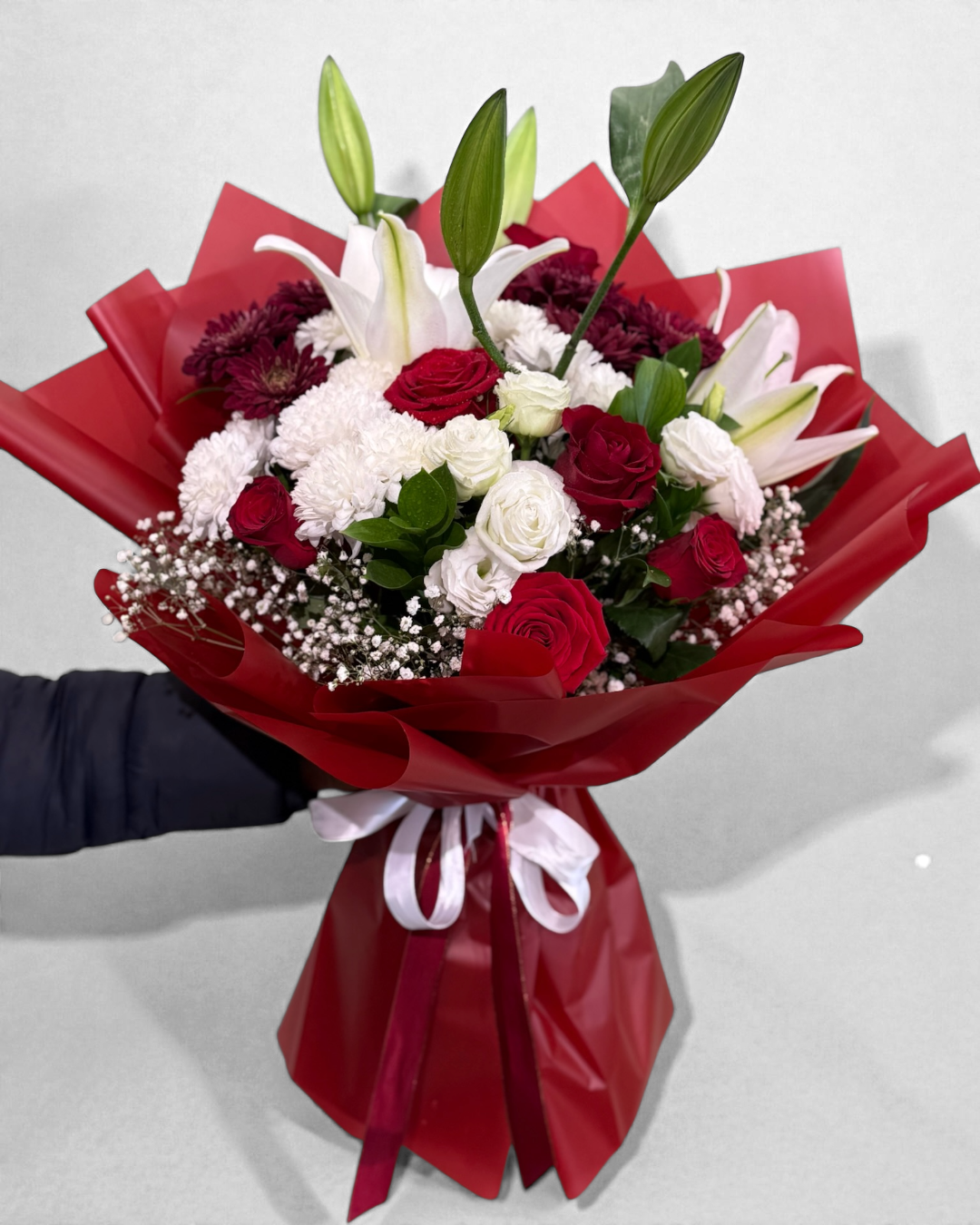 
Scarlet Symphony | Luxury Flowers Dubai in Deep Red